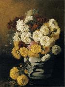 Hirst, Claude Raguet Chrysanthemums in a Canton Vase oil painting artist